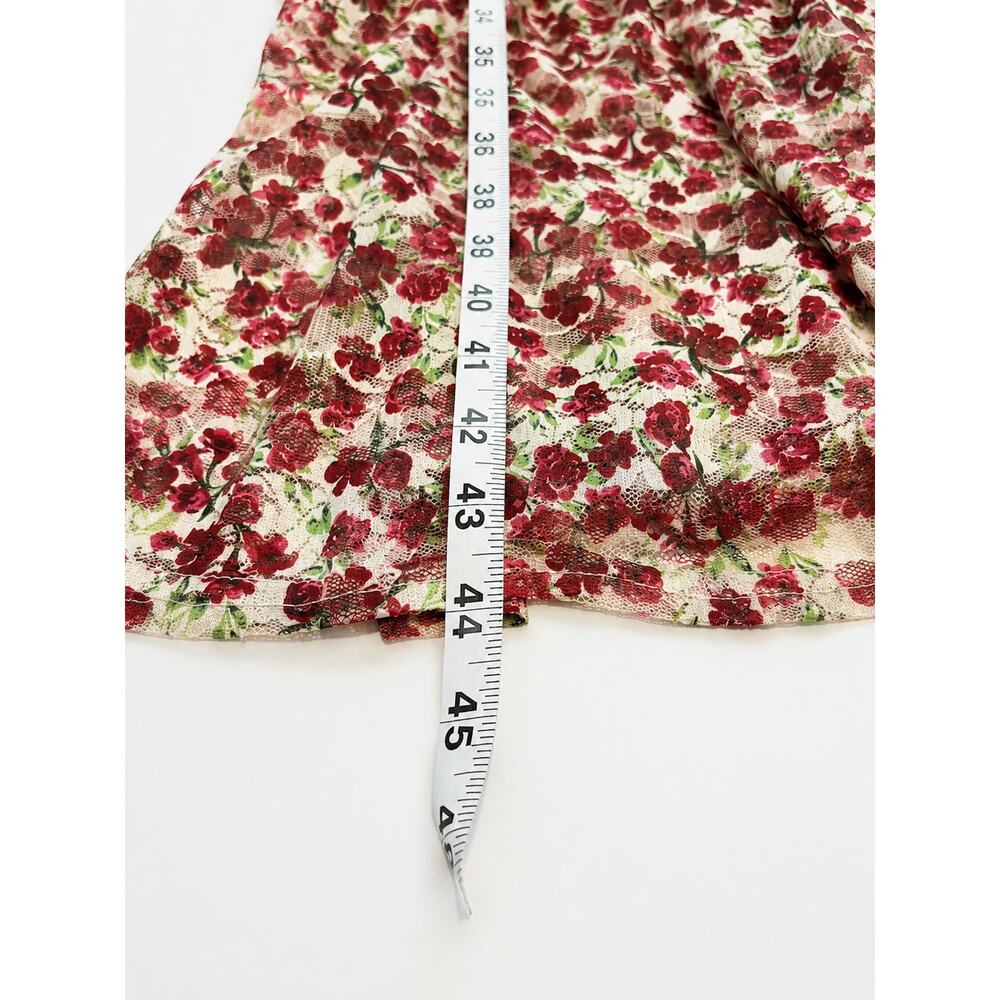 NWOT Midi Floral Cover Up Womens Size M Crochet Boho Cottagecore Prairie Hippie - Picture 3 of 5
